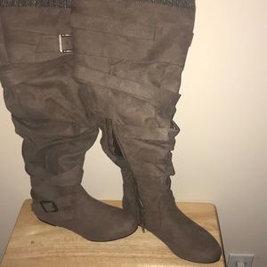 Over The Knee Brown Boots